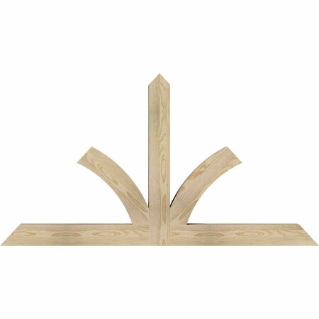 Ekena Millwork Richland Rough Sawn Timber Gable Bracket, Douglas Fir, 60"W x 32"H x 4"D x 4"F, 13/12 Pitch GBW060X32X0404RIC00RDF